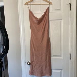 Midi Slip Dress with cute back!